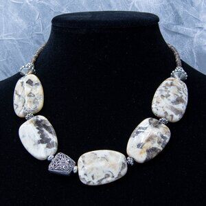 Large Stone Feldspar Necklace